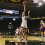 Caitlin Clark scores a layup against UNI