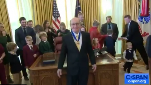 Dan Gable at the White House