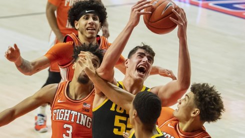 Luka Garza in traffic