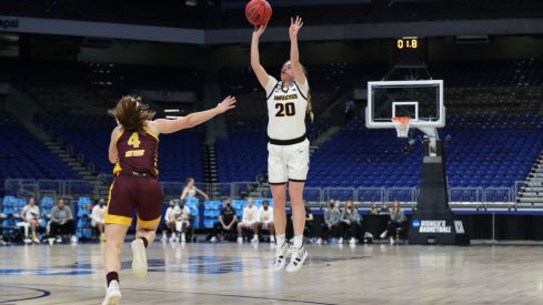 Iowa won its first NCAA Tournament game of the Caitlin Clark era 87-72 over Central Michigan
