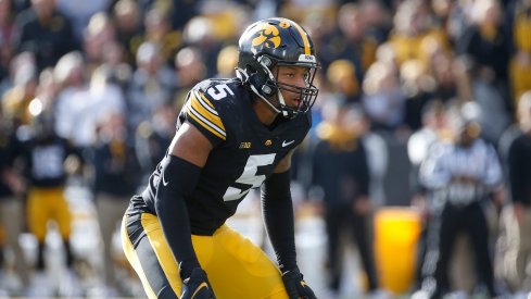 Jestin Jacobs waits for a snap on defense in 2021