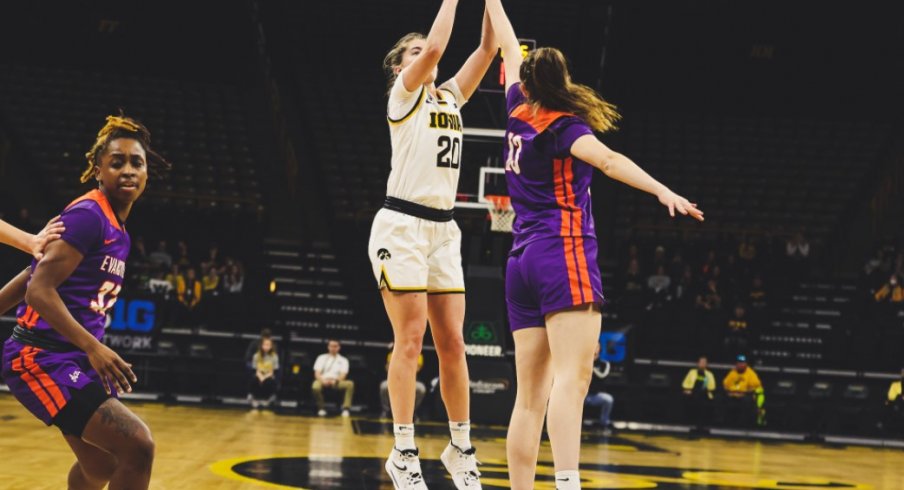 Even shorthanded, Iowa still cruised to an easy victory over Evansville