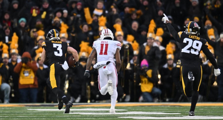 Cooper DeJean takes an interception to the house