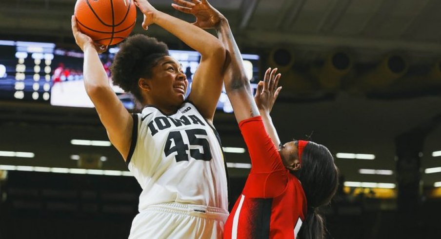 Hannah Stuelke had 10 points in Iowa's 102-71 win at Wisconsin